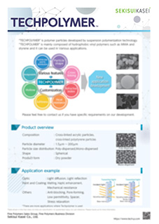 TECHPOLYMER, Fine polymer particles